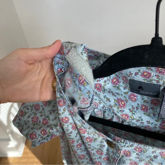 Vintage Liz Wear Floral Button Up Cottagecore Whimsical Midi Dress Size 4 Petite - Picture 11 of 11